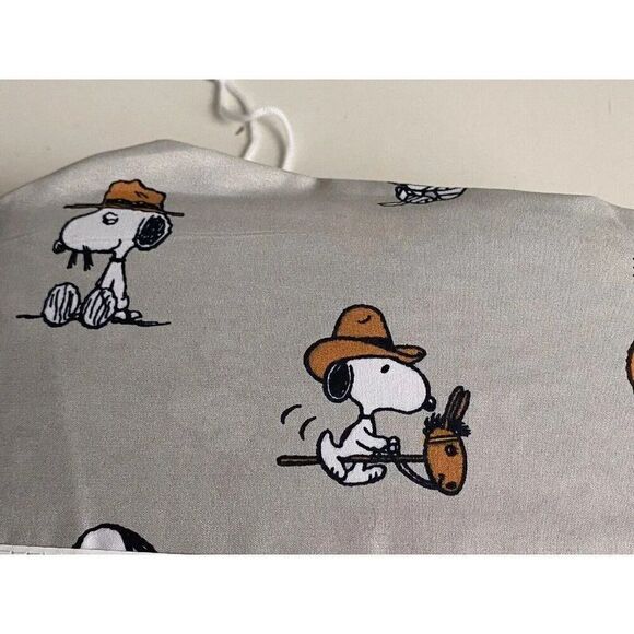 Peanuts Snoopy Halloween QUEEN Sheet Set Pumpkin Cactus Cowboy Pumpkin NEW - Picture 12 of 15